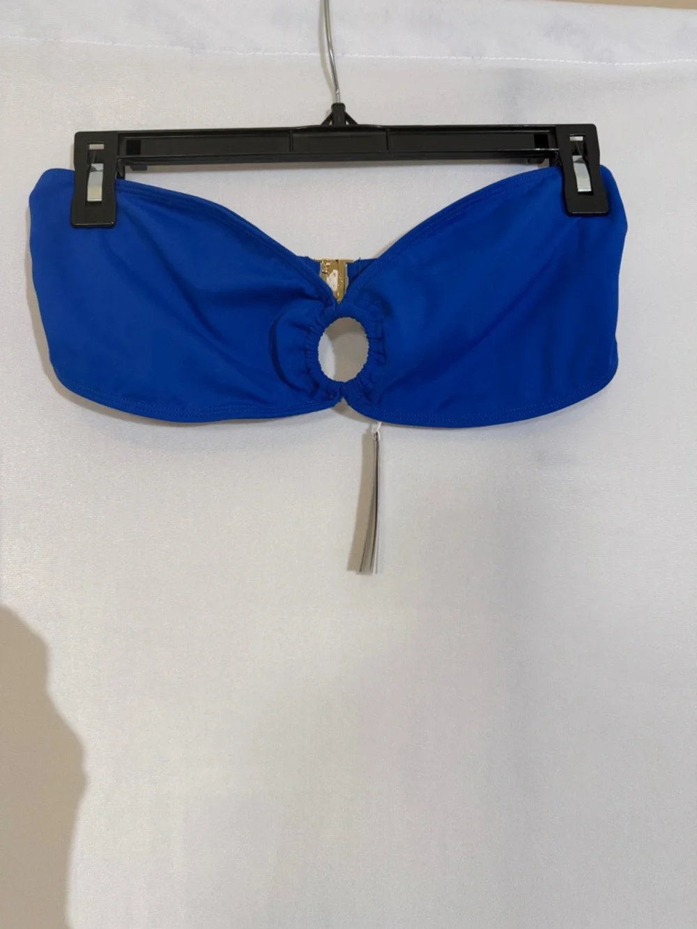 Gooseberry Seaside Bandeaux Bikini Top Size L Royal Blue NWT
